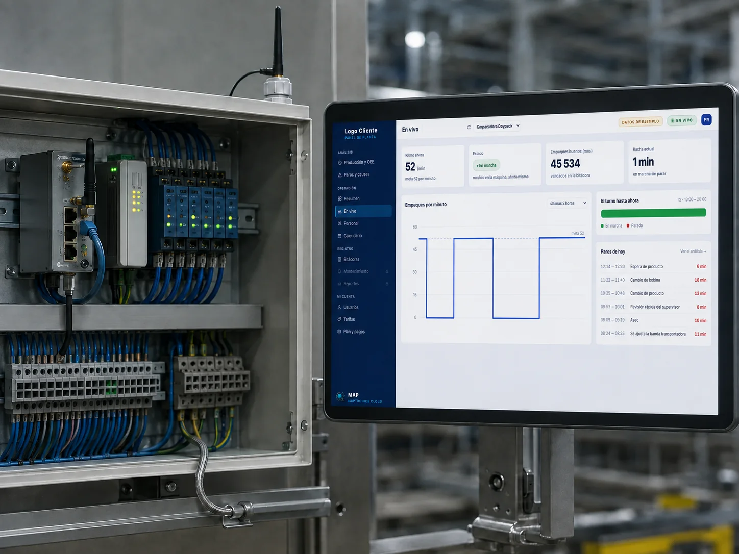 Monitoreo IoT de máquinas y mantenimiento predictivo
